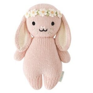 Cuddle + Kind Knit Bunny Hannah Pink Plush Rabbit Flower Crown
